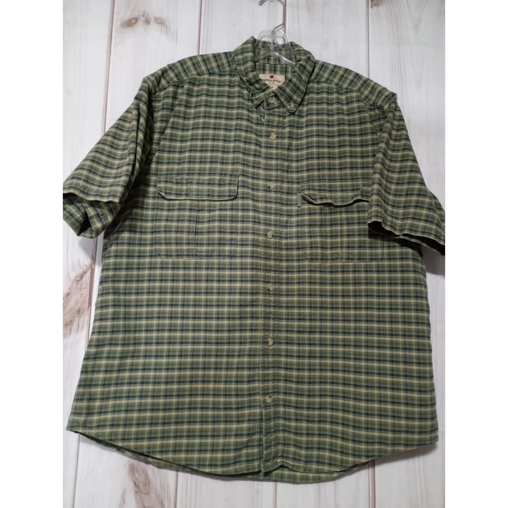 Woolrich Shirt Men's Large Green plaid‎